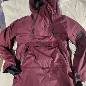Dope Snow Women’s Blizzard Anorak Jacket – Burgundy – Size S